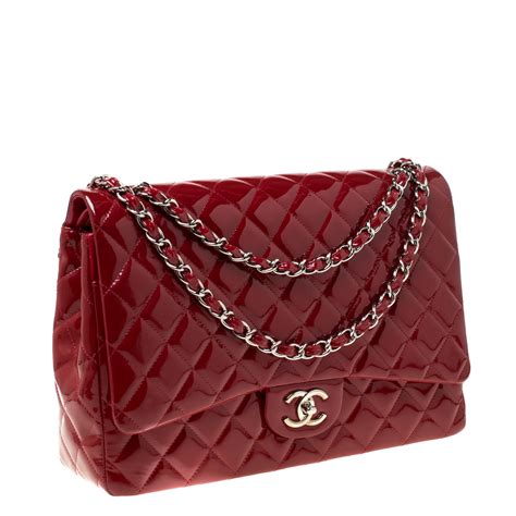 chanel maxi flap bag red|chanel flap bag jumbo.